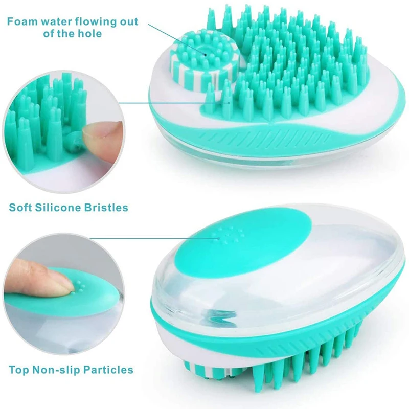 Pet Dog Bath Brush 2-in-1 Pet SPA Massage Comb Soft Silicone Dogs Cats Shower Hair Grooming Cmob Dog Cleaning Tool Pet Supplies
Pet Dog Bath Brush 2-in-1 Pet SPA Massage Comb Soft Silicone Dogs Cats Shower Hair Grooming Cmob Dog Cleaning Tool Pet Supplies