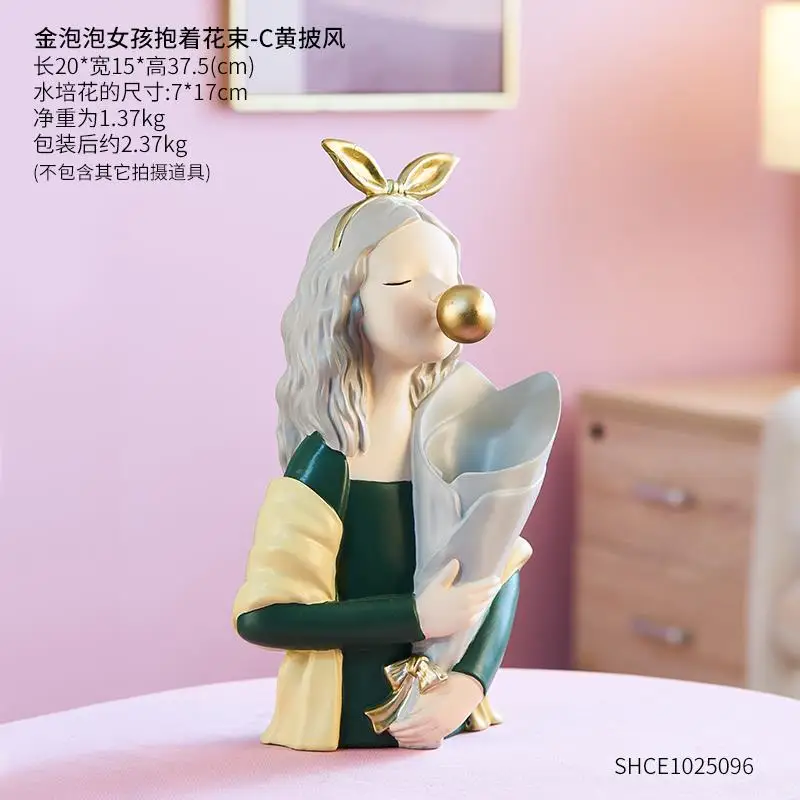 Nordic Flowerpot Bouquet Bubble Girl Vase Resin Decoration Statue Vase Living Room TV Cabinet Entrance Room Decoration
Nordic Flowerpot Bouquet Bubble Girl Vase Resin Decoration Statue Vase Living Room TV Cabinet Entrance Room Decoration