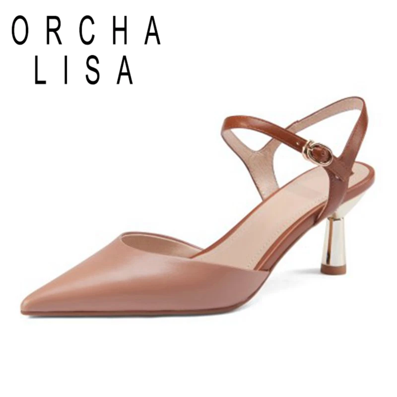 ORCHA LISA 2021 Summer New Style French Retro Leather Stiletto Temperament Fashion Shallow Mouth Pointed High Heel Sandals B2634
ORCHA LISA 2021 Summer New Style French Retro Leather Stiletto Temperament Fashion Shallow Mouth Pointed High Heel Sandals B2634