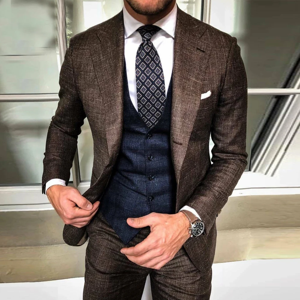 Business Suits for Men Wedding Tuxedo 3 Piece Slim Fit Terno Masculino Groomsmen Blazers Plus Size Prom Party Bridegroom Outfit
Business Suits for Men Wedding Tuxedo 3 Piece Slim Fit Terno Masculino Groomsmen Blazers Plus Size Prom Party Bridegroom Outfit