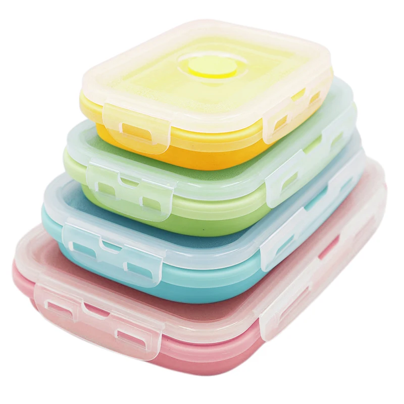 Silicone Food Grade Collapsible Kitchen Containers Bento Take Away Lunch Box Microwavable For Snack Picnic Camping Eco Friendly
Silicone Food Grade Collapsible Kitchen Containers Bento Take Away Lunch Box Microwavable For Snack Picnic Camping Eco Friendly