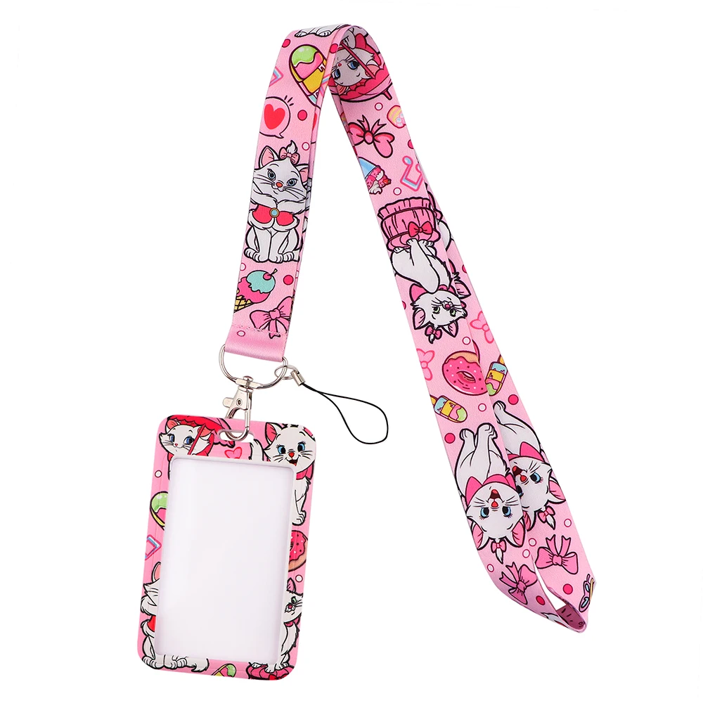 LT917 The Aristocats Cat Lanyard for Key Neck Strap lanyards id badge holder Chain Holder Hang Rope Accessories | Украшения и