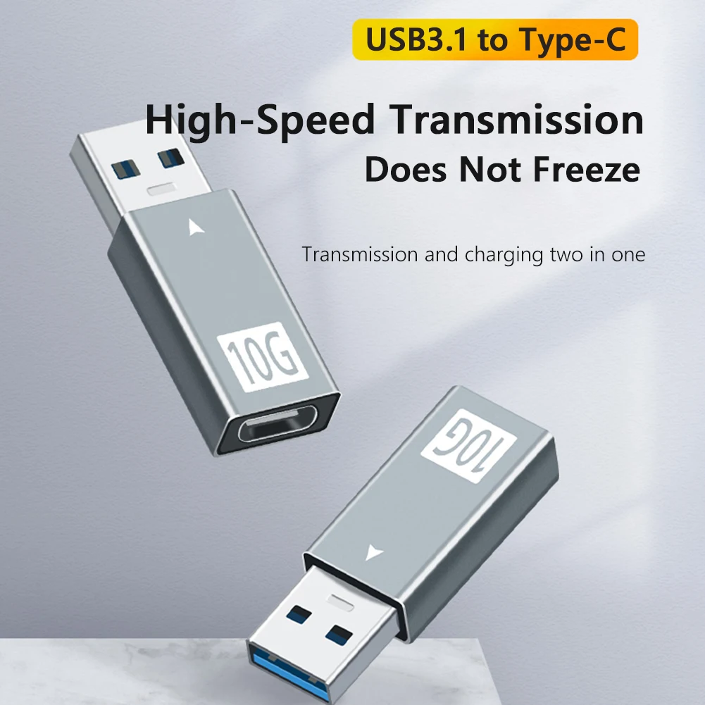 10Gbps USB 3.0 to Type C Adapter Aluminum Alloy Male to USB 3.1 Female Data Converter for Computer PC Charger Plug
10Gbps USB 3.0 to Type C Adapter Aluminum Alloy Male to USB 3.1 Female Data Converter for Computer PC Charger Plug
