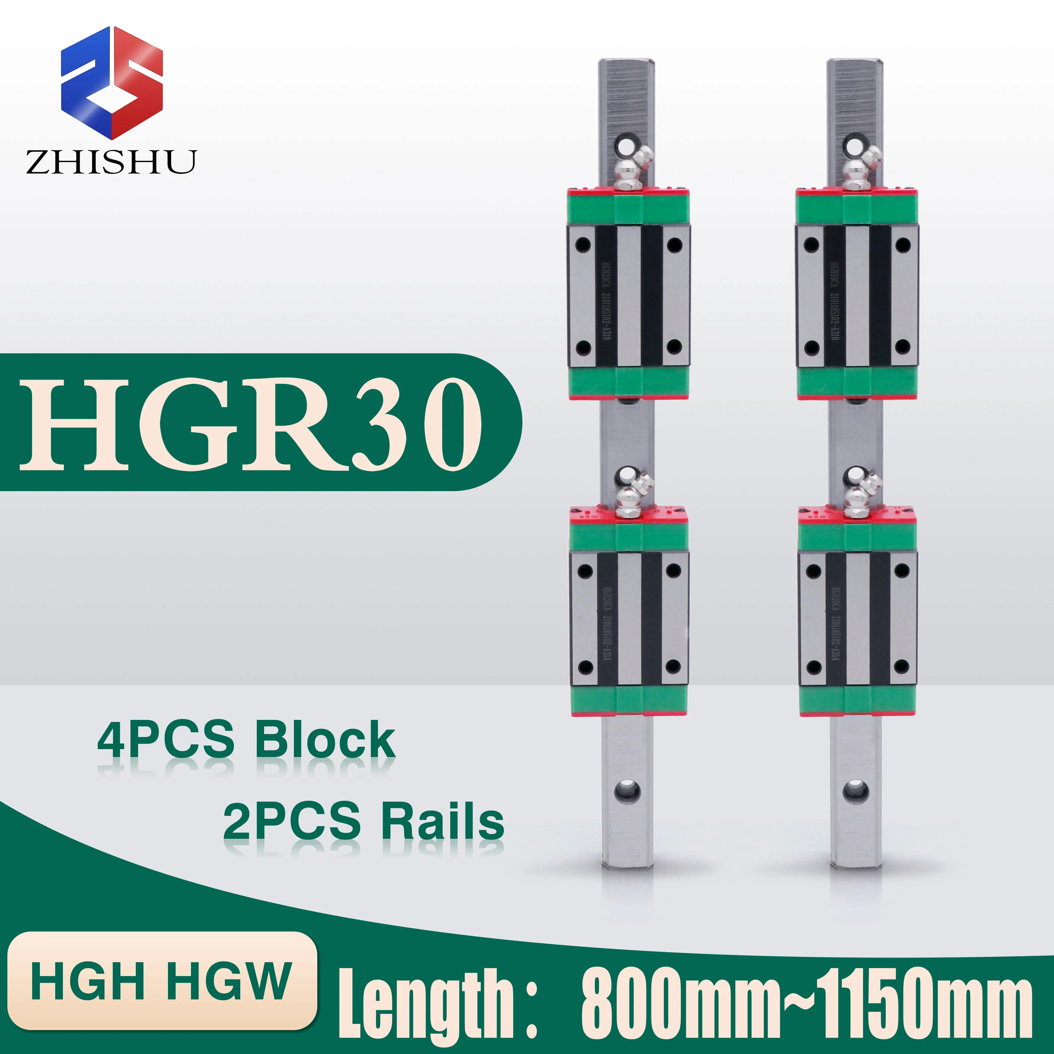 

Free Shipping HGR30 CNC Square Linear Guide Rail 800 - 1150 MM HGH30CA / HGW30CC Block Carriage slides HGR 30 Router Kit Part