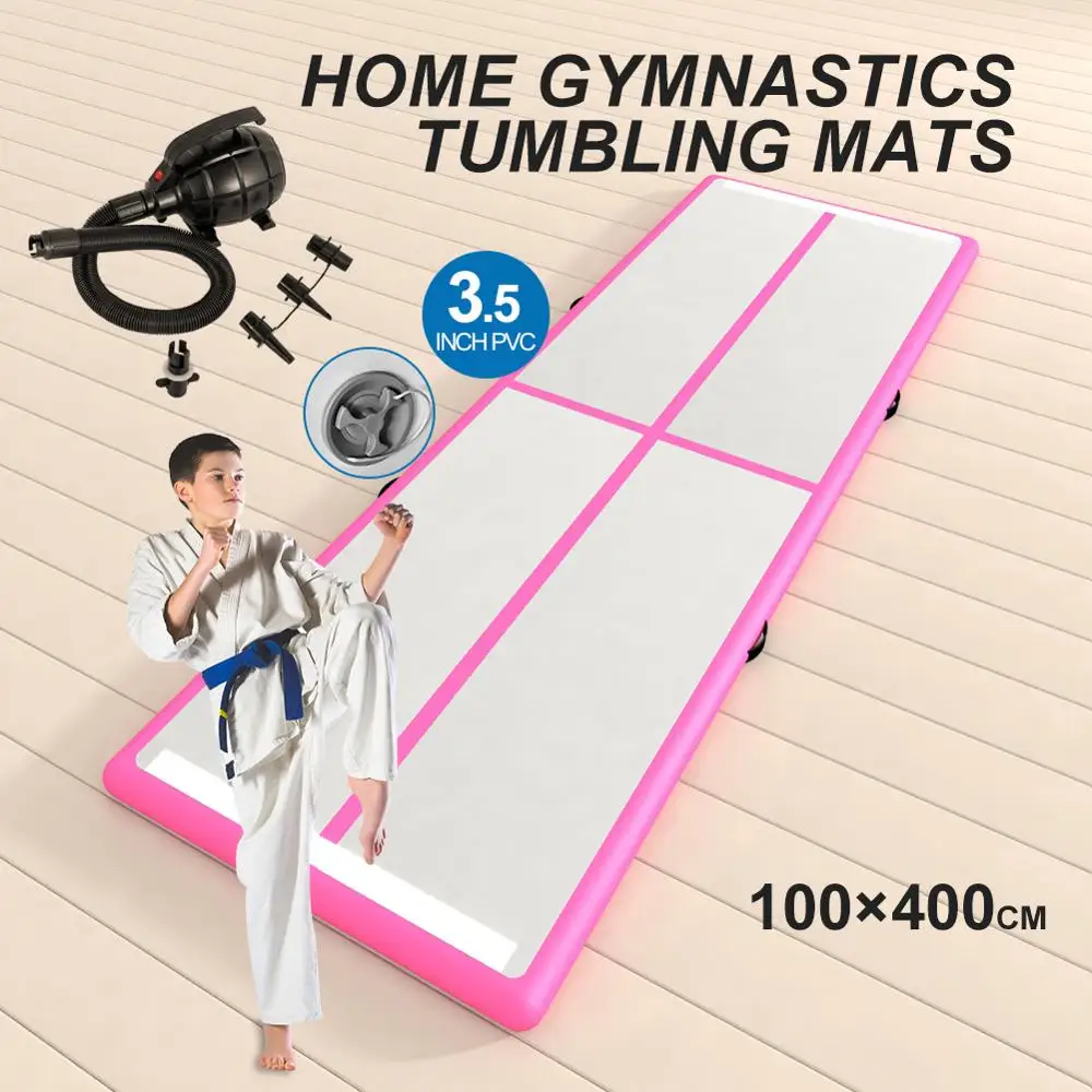 US Stock 13ft 4m Inflatable Gymnastics Mattress Air Track Home Floor Tumbling Air Taekwondo Yoga Exercise Mat For Adults Child
US Stock 13ft 4m Inflatable Gymnastics Mattress Air Track Home Floor Tumbling Air Taekwondo Yoga Exercise Mat For Adults Child