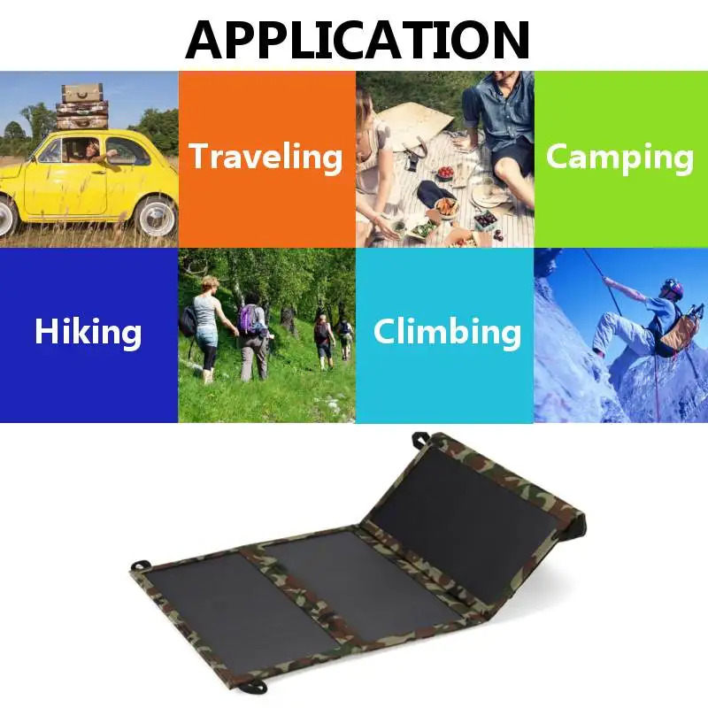 50W Foldable Solar Panel Sun Power Solar Cells Charger Battery5V USB Output Devices Protable Solar Panels for Hiking Camping
50W Foldable Solar Panel Sun Power Solar Cells Charger Battery5V USB Output Devices Protable Solar Panels for Hiking Camping