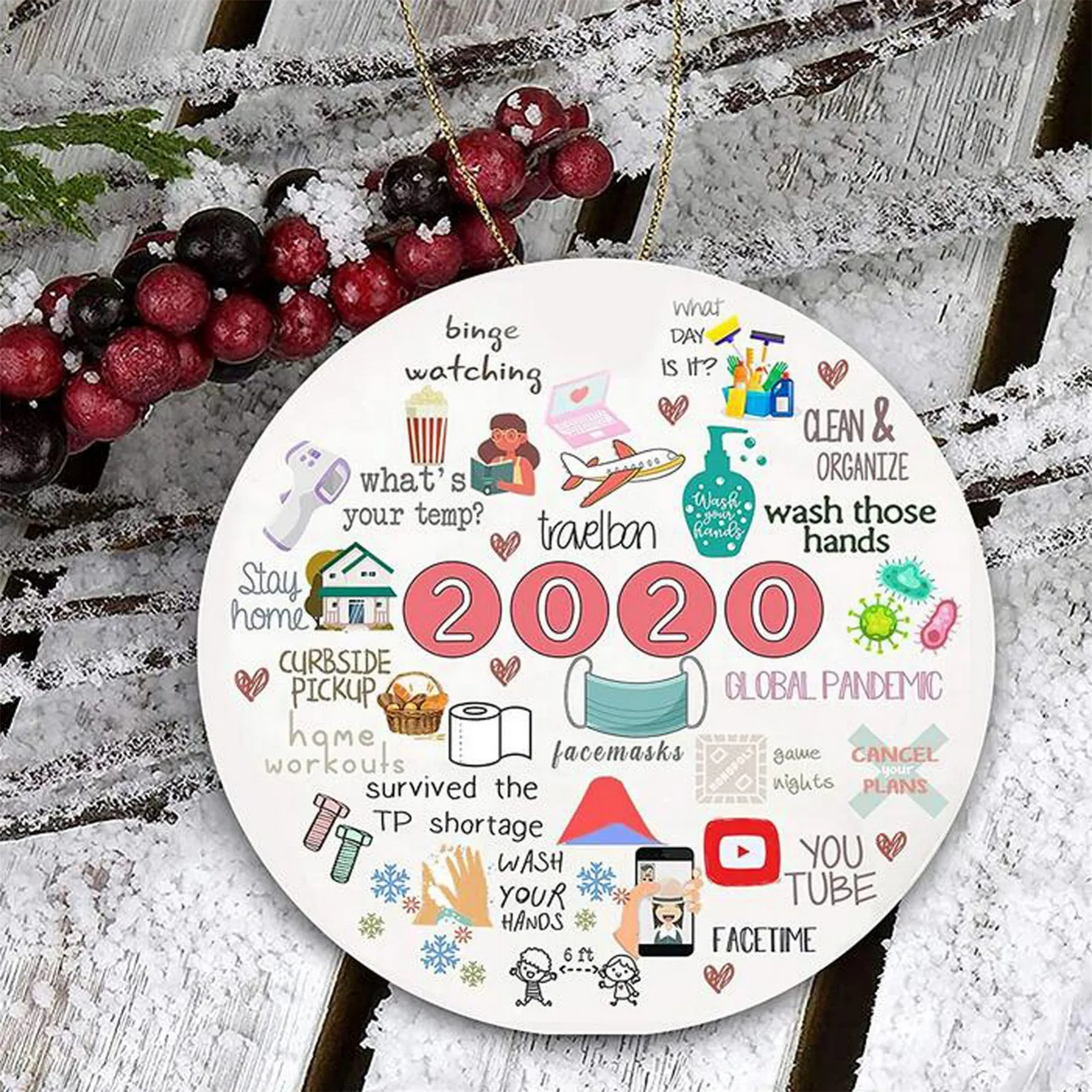 Запоминающее украшение 2021 года, карантин, украшение 2021, Рождественское украшение, подарки на новый год, Рождество, Рождество 
Запоминающее украшение 2021 года, карантин, украшение 2021, Рождественское украшение, подарки на новый год, Рождество, Рождество