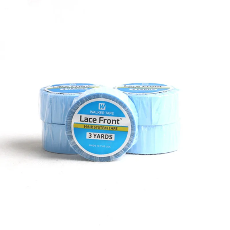 FREE SHIPPING 1 Roll 0.8cm 1.0cm*3 yards Blue Color Super New Package Quality Hair Extension Tape Double Sided Adhesive | Шиньоны и