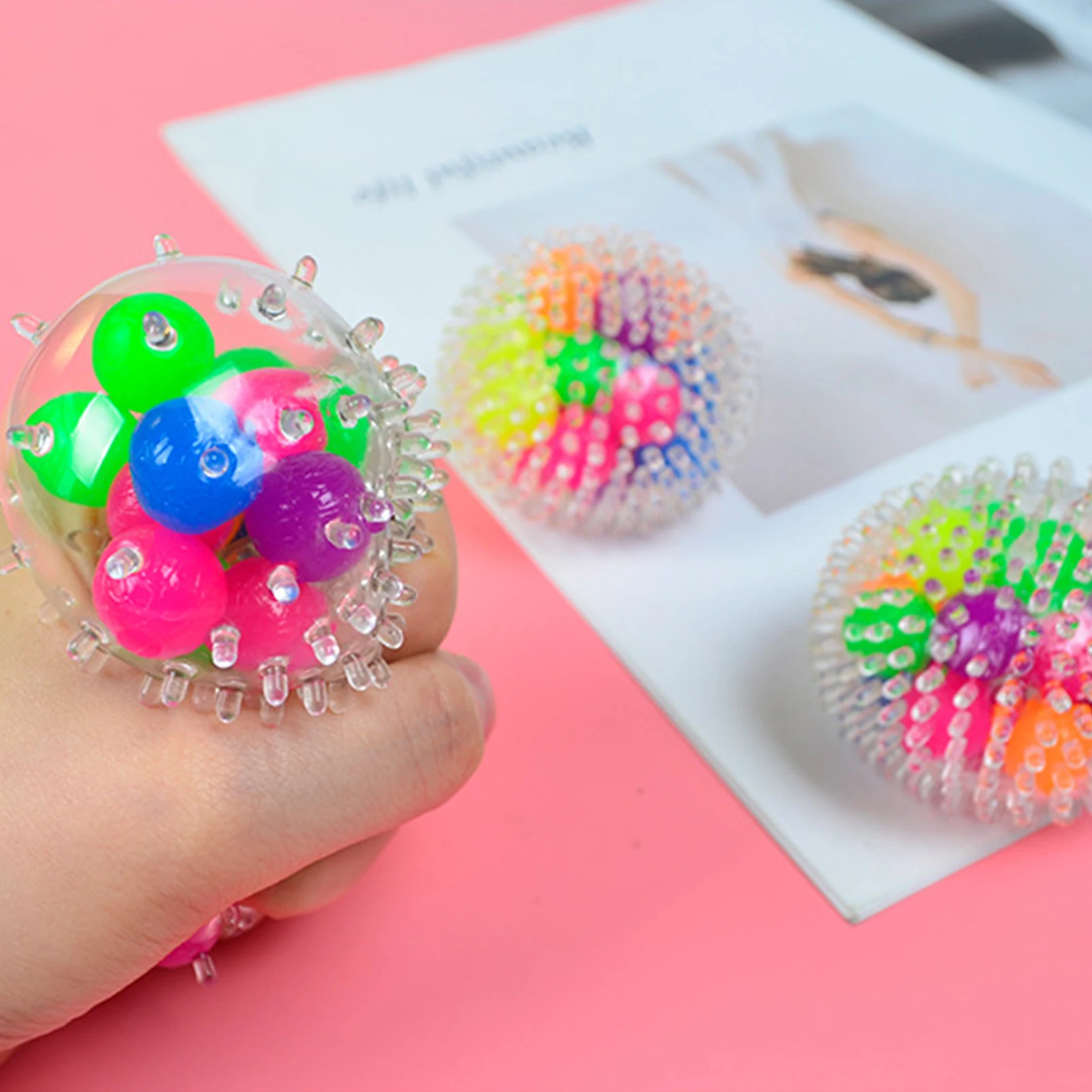 1pc Rainbow Squeeze Ball Pressure Toy Stress Relief Grape Ball Toy For Kids Anxiety Relief Ball Hand Fidget Sensory Toy
1pc Rainbow Squeeze Ball Pressure Toy Stress Relief Grape Ball Toy For Kids Anxiety Relief Ball Hand Fidget Sensory Toy