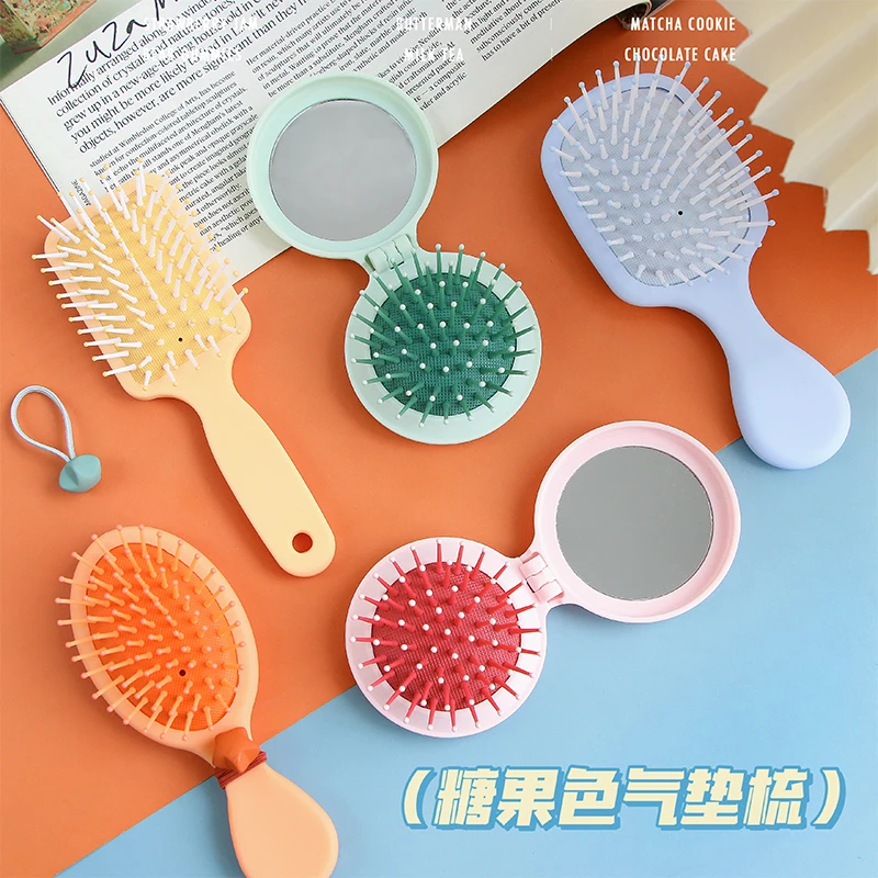Candy Color Air Cushion Comb Portable Compact Girl's Heart Does Not Hurt Hair Massage Comb Airbag Comb Portable Mirror
Candy Color Air Cushion Comb Portable Compact Girl's Heart Does Not Hurt Hair Massage Comb Airbag Comb Portable Mirror