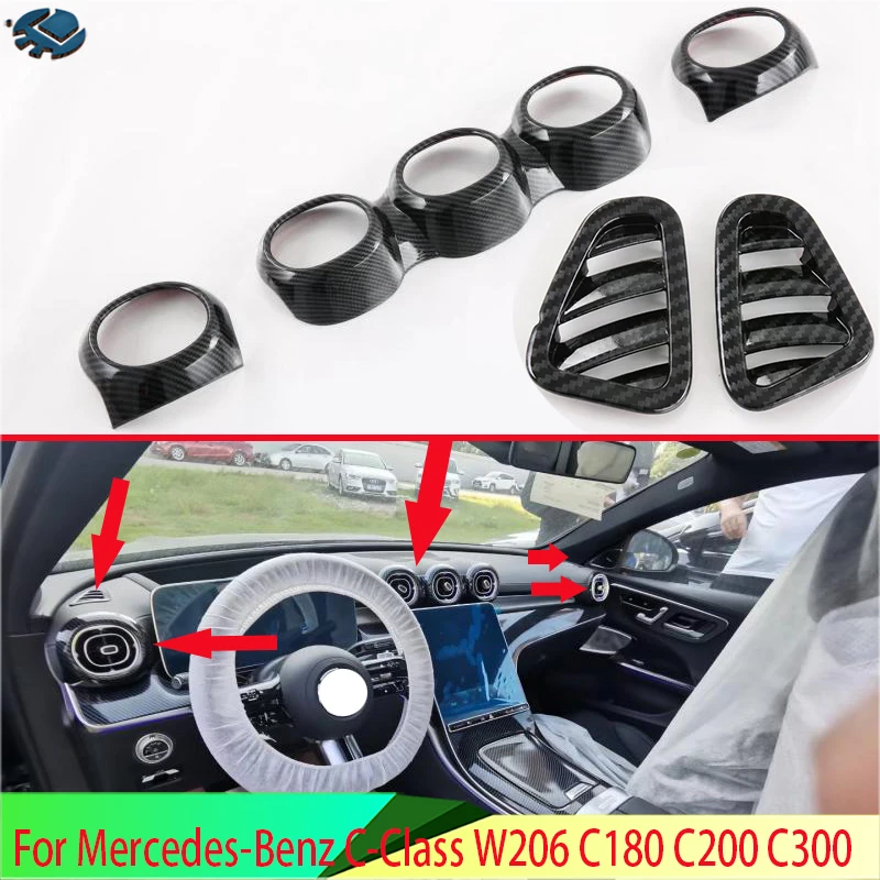 Для Mercedes-Benz C-Class W206 C180 C200 C300 2022 2023 Стильная крышка из углеродного волокна для вентиляционных отверстий стандартная рамка
Для Mercedes-Benz C-Class W206 C180 C200 C300 2022 2023 Стильная крышка из углеродного волокна для вентиляционных отверстий стандартная рамка