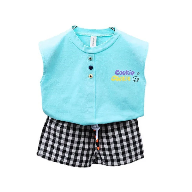 Summer Children Boys Cotton Clothing Baby Girls Letter Vest Plaid Shorts 2Pcs/sets Toddler Casual Tracksuits Kids Infant Clothes
Summer Children Boys Cotton Clothing Baby Girls Letter Vest Plaid Shorts 2Pcs/sets Toddler Casual Tracksuits Kids Infant Clothes