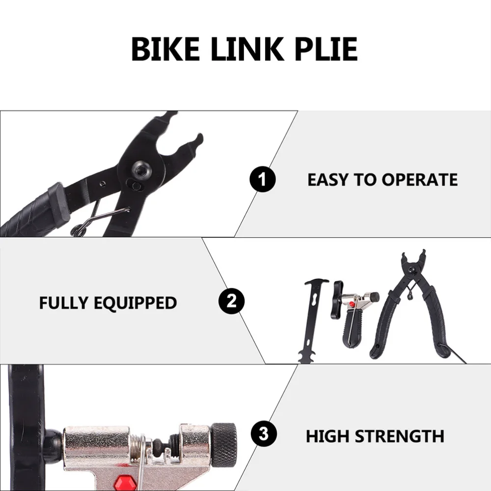 1 Set Useful Bike Link Plier Chain Removal Device Chain Tool Kit Bike Accessory
1 Set Useful Bike Link Plier Chain Removal Device Chain Tool Kit Bike Accessory