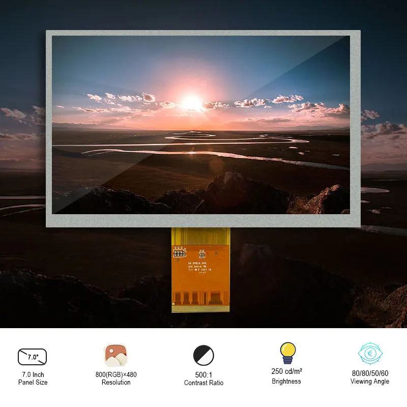 Original 8 Inch A070VW08 V.0 V3 TFT LCD Screen 60 Pins 800*480 Brightness 250 Contrast 500:1 For MP3 DVD
Original 8 Inch A070VW08 V.0 V3 TFT LCD Screen 60 Pins 800*480 Brightness 250 Contrast 500:1 For MP3 DVD