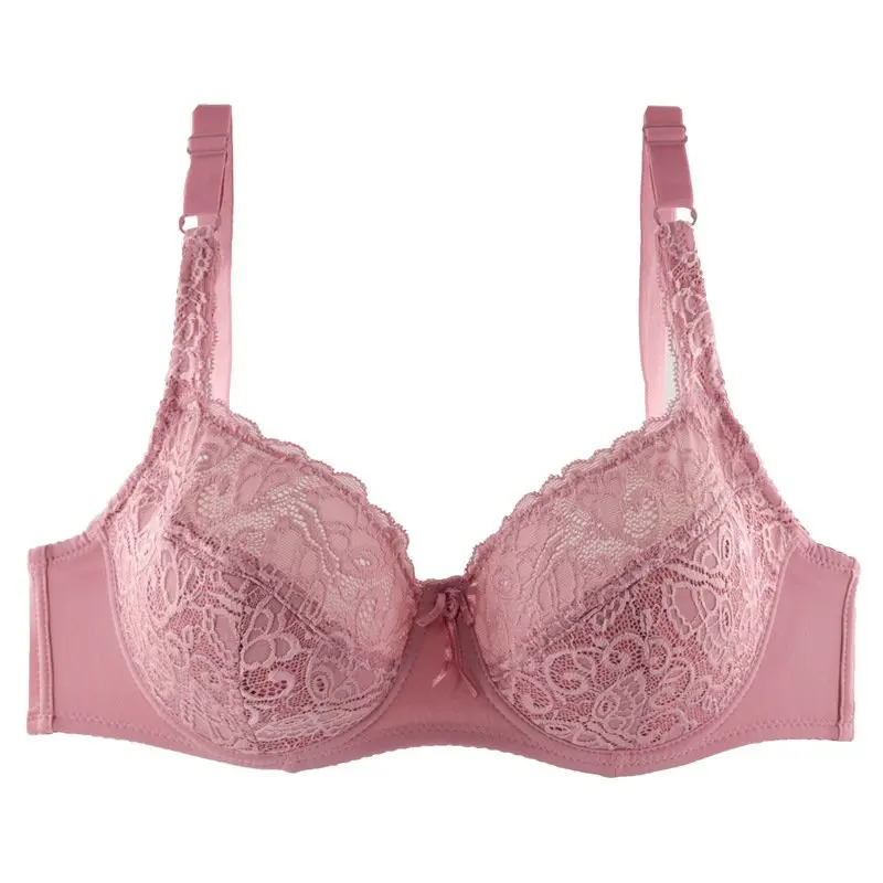 Sexy Push Up Big Bras Underwire Women Lace Stitching Female Bralette Gathered Underwear 75-100 Size | Женская одежда