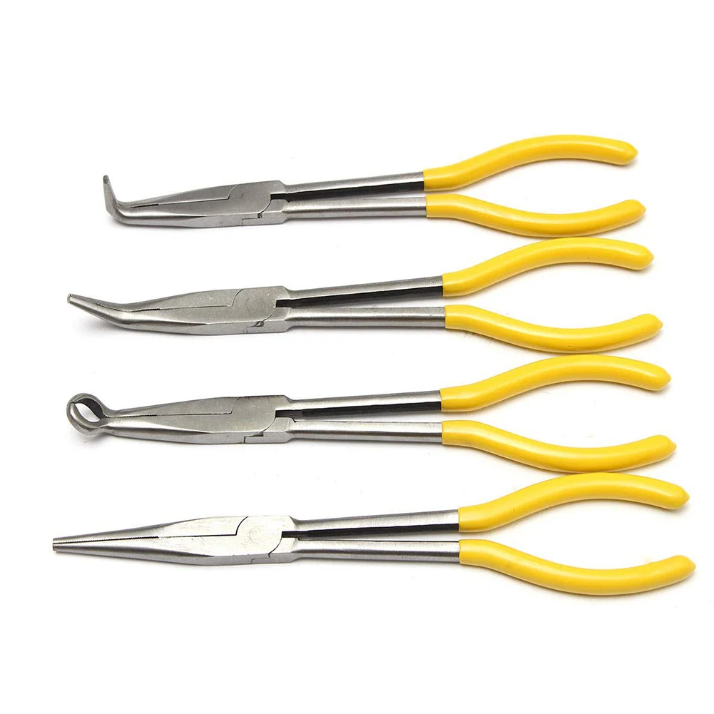 11 Inch Extra Long Nose Pliers Set Straight Bent Tip Mechanic Equipment Hand Tools Multi-functional Long Nose Pliers Set
11 Inch Extra Long Nose Pliers Set Straight Bent Tip Mechanic Equipment Hand Tools Multi-functional Long Nose Pliers Set