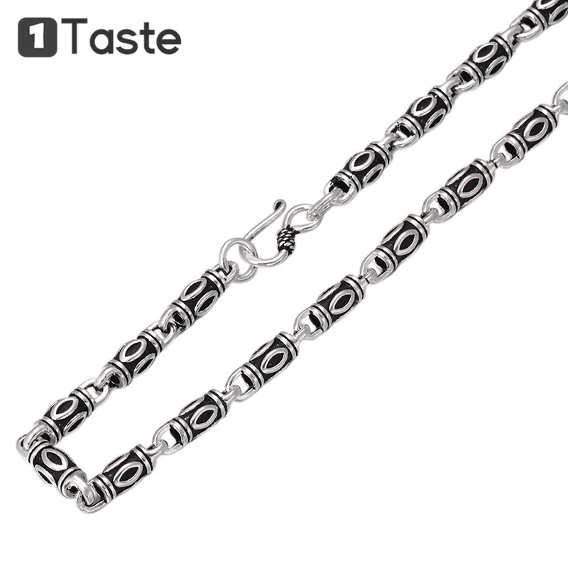 ONE TASTE 925 Sterling Silver Bamboo Chain Men's Necklace Thai Silver Vintage Trendy Fine Jewelry Punk Hiphop Versatile Necklace
ONE TASTE 925 Sterling Silver Bamboo Chain Men's Necklace Thai Silver Vintage Trendy Fine Jewelry Punk Hiphop Versatile Necklace