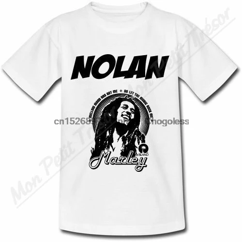 Мужская футболка bob marley с именем на заказ от s до 2xl reggae rasta jah|Мужские футболки| |