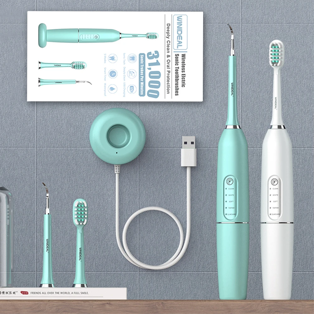 Sonic Electric Toothbrush 5 Cleaning Mode Sonic Toothbrush IPX7 Waterproof Touch Switch Zone Reminder With Brush Head
Sonic Electric Toothbrush 5 Cleaning Mode Sonic Toothbrush IPX7 Waterproof Touch Switch Zone Reminder With Brush Head