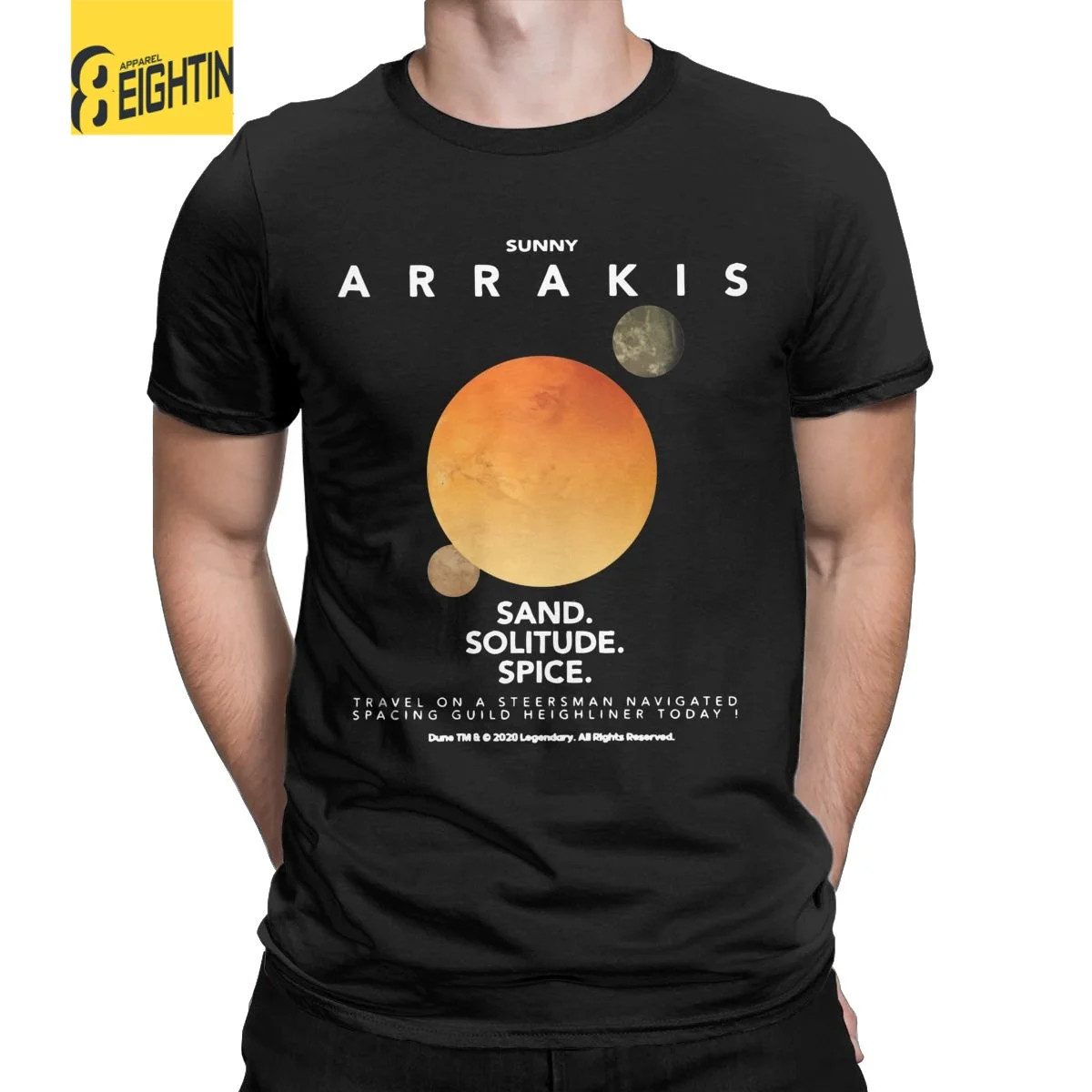 

Men T-Shirt Dune 2020 Movie Sunny Arrakis Novelty 100% Cotton Tees Short Sleeve T Shirts Crew Neck Clothing Gift Idea