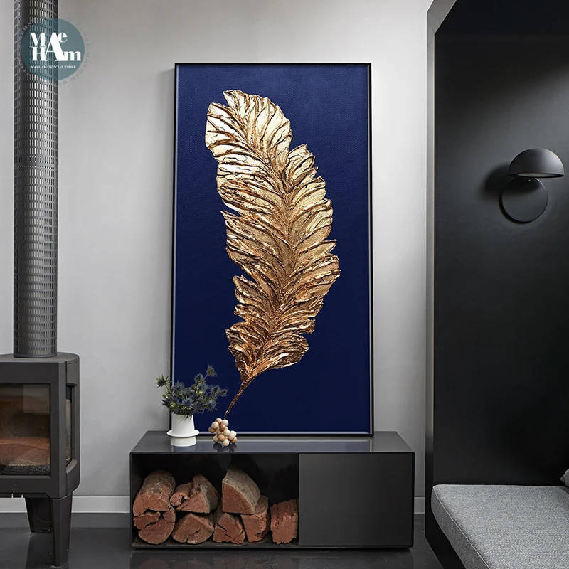 Canvas Painting Golden feather leaves Wall Art Posters and Prints Wall Pictures for Living Room Porch Decoration Home Decor
Canvas Painting Golden feather leaves Wall Art Posters and Prints Wall Pictures for Living Room Porch Decoration Home Decor