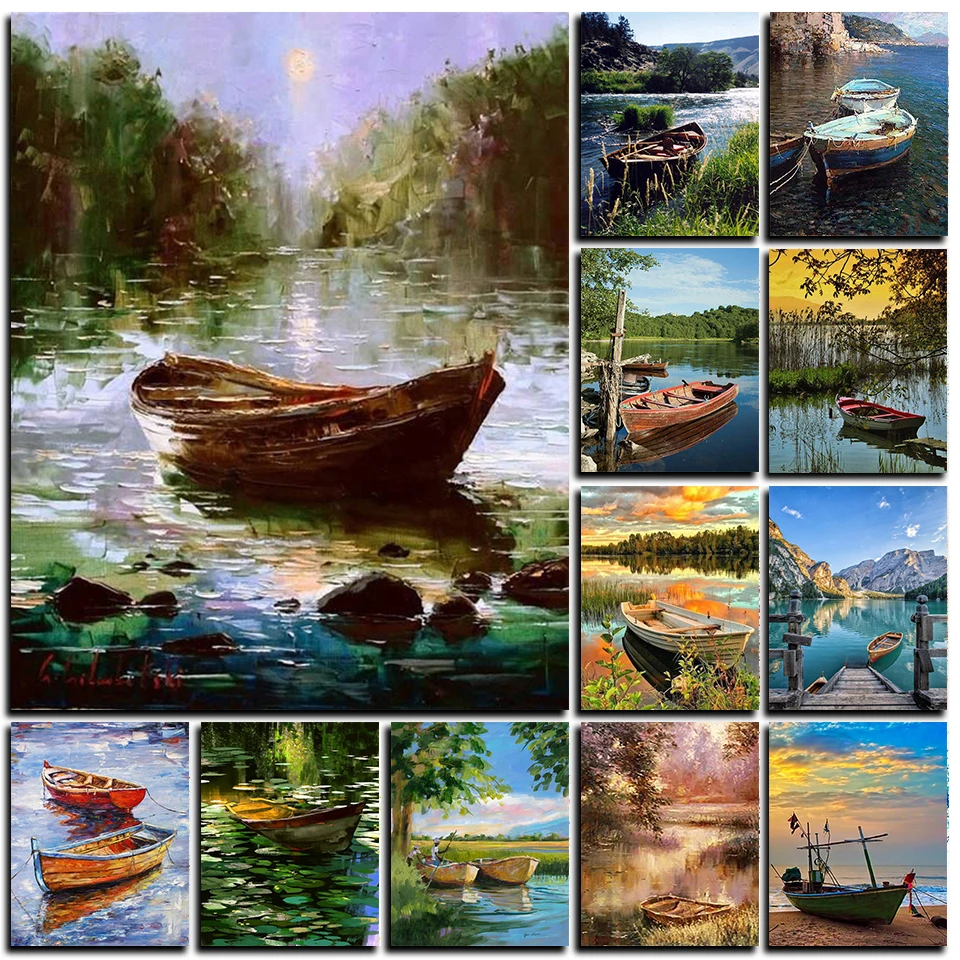 Алмазная вышивка "сделай сам", квадратная/круглая лодка, пейзаж, картина, выложенная алмазами цветов, Набор для вышивки крестиком, украшение ...
Алмазная вышивка "сделай сам", квадратная/круглая лодка, пейзаж, картина, выложенная алмазами цветов, Набор для вышивки крестиком, украшение ...