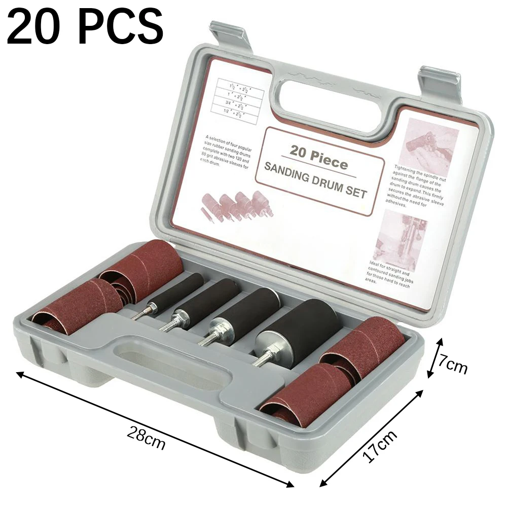 20 PCS Sanding Drum Kit Spindle Sanding Drum Sander Tool Accessories for Drill Press Knife Sharpening with Case
20 PCS Sanding Drum Kit Spindle Sanding Drum Sander Tool Accessories for Drill Press Knife Sharpening with Case