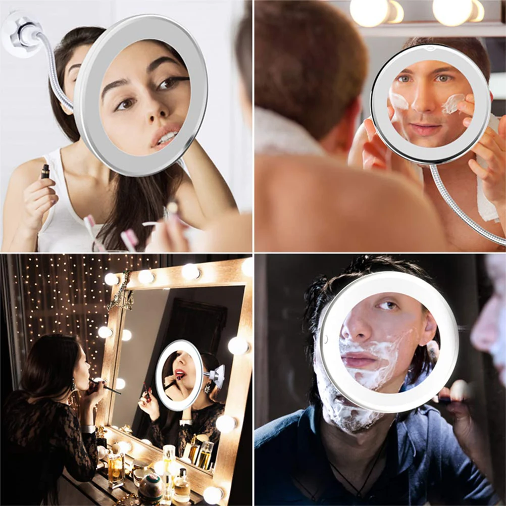 LED Makeup Mirror 10X Magnifying Makeup Mirror With LED Light Sucker Flexible Vanity Mirror Wall-mounted Makeup Tool Gift
LED Makeup Mirror 10X Magnifying Makeup Mirror With LED Light Sucker Flexible Vanity Mirror Wall-mounted Makeup Tool Gift