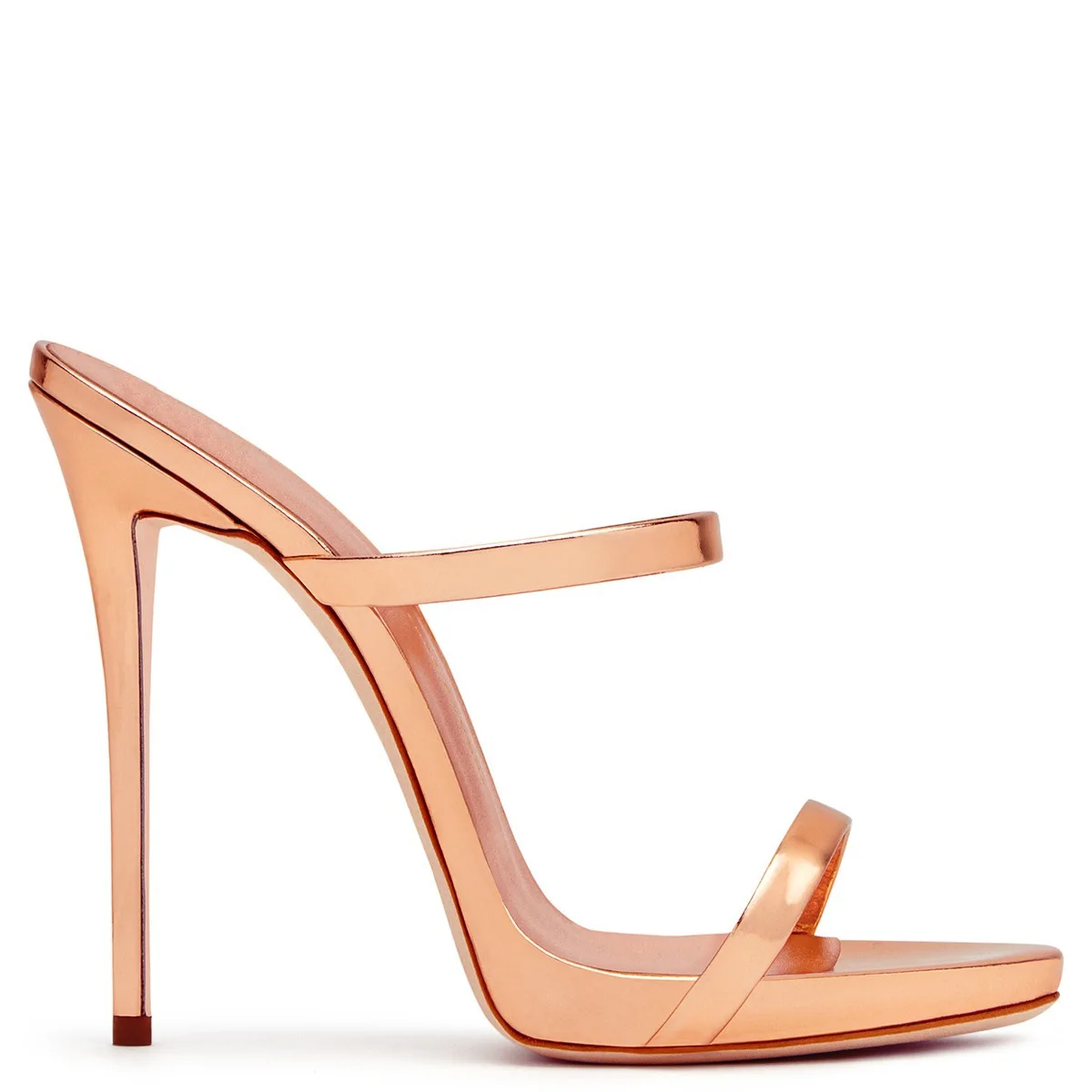 Sexy style high heels thin strap thin heel gold champagne party shoes are handmade