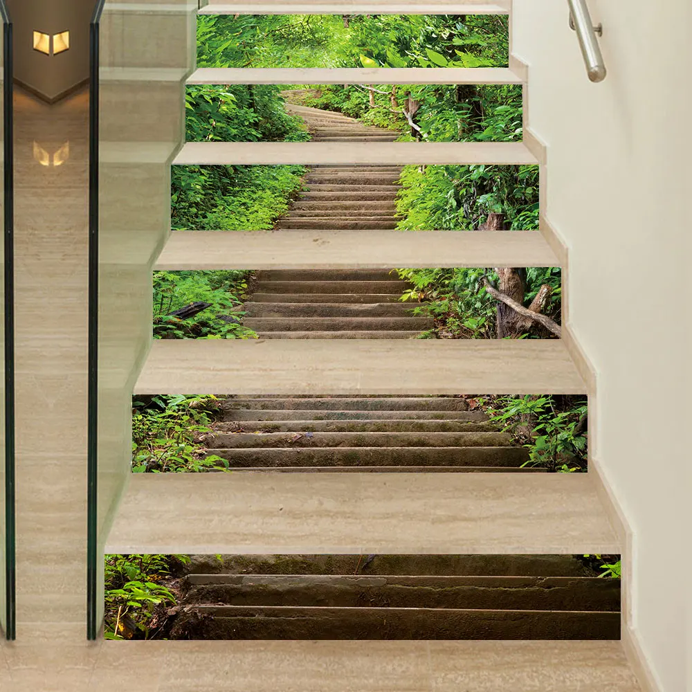 6pcs/set Jungle Path Forest Stairs Sticker Home Decor Villa Stairs Art Mural Removable Peel & Stick Waterpoof PVC Wall Sticker
6pcs/set Jungle Path Forest Stairs Sticker Home Decor Villa Stairs Art Mural Removable Peel & Stick Waterpoof PVC Wall Sticker