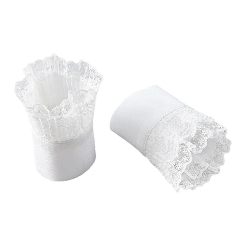 Women Sunshade Detachable Wrist Horn Cuffs Double Layer Pleated Ruffled Floral Lace False Fake Sleeves Sweater Bracelet
Women Sunshade Detachable Wrist Horn Cuffs Double Layer Pleated Ruffled Floral Lace False Fake Sleeves Sweater Bracelet