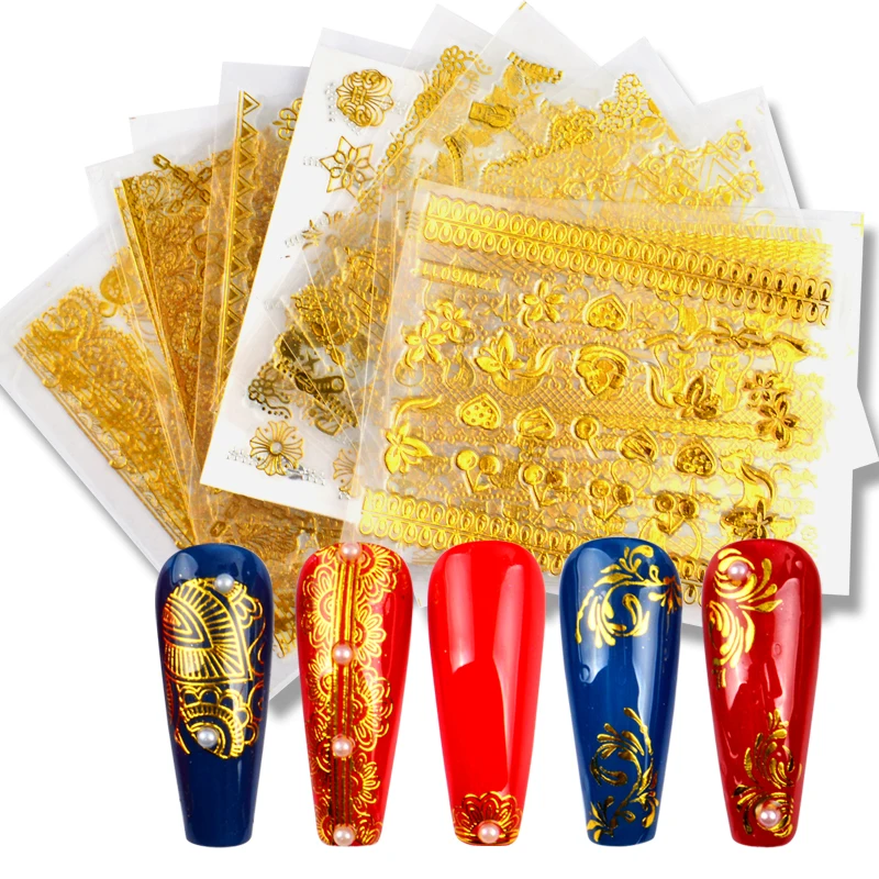 24PCS 3D Gold Black Bronzing Nail Sticker Flower Metalic Lace Slider DIY Manicure Leaf Nails Decal Nail Art Decorations
24PCS 3D Gold Black Bronzing Nail Sticker Flower Metalic Lace Slider DIY Manicure Leaf Nails Decal Nail Art Decorations