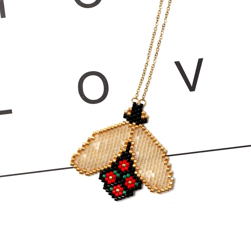 FAIRYWOO Bee Necklace Boho Jewelry For Women Cute Animals Pendant Necklace Gold Chains Collare Chokers Miyuki Bead Jewelry Gifts
FAIRYWOO Bee Necklace Boho Jewelry For Women Cute Animals Pendant Necklace Gold Chains Collare Chokers Miyuki Bead Jewelry Gifts