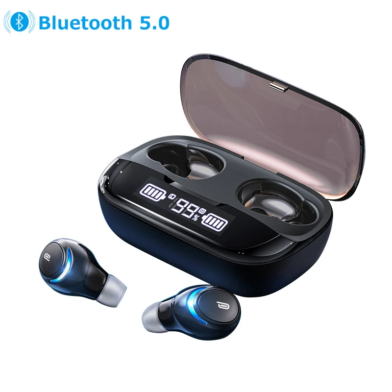 TWS-наушники с цифровым дисплеем Bluetooth-совместимая стереогарнитура Беспроводные