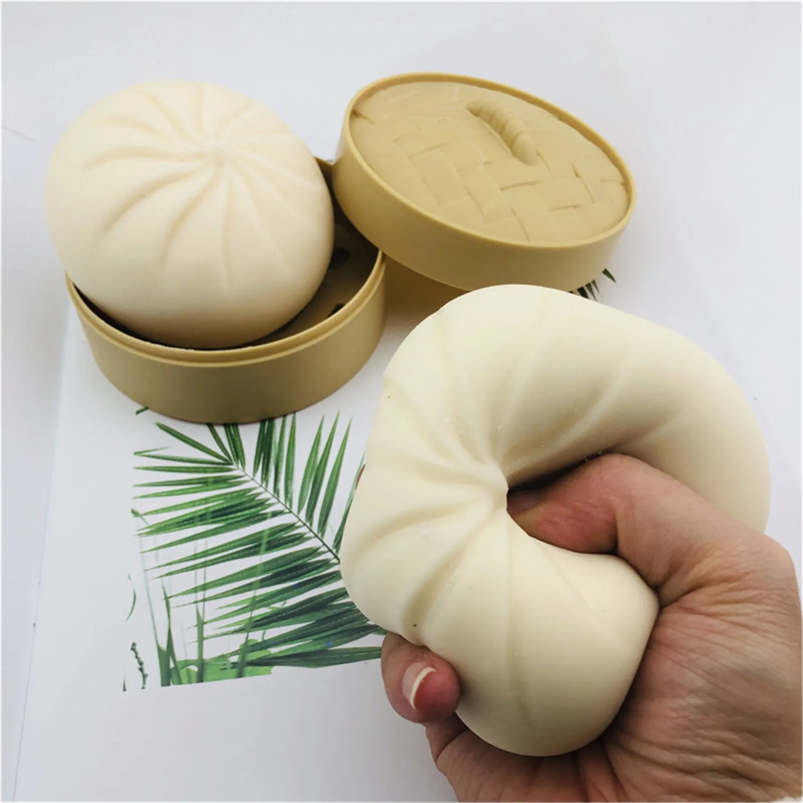 

Steamer Of Steamed Stuffed Bun Fidget Sensory Toy Autism Special Needs Stress Reliever Stress Soft Squeeze Toy