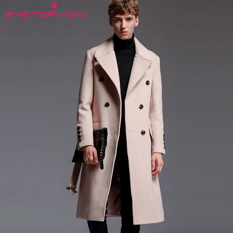 Men Casual Work Long Wool Coat Winter Fashion Turn-Down Collar Business Double Breasted Cashmere Army Solid Thick Coat E25
Men Casual Work Long Wool Coat Winter Fashion Turn-Down Collar Business Double Breasted Cashmere Army Solid Thick Coat E25