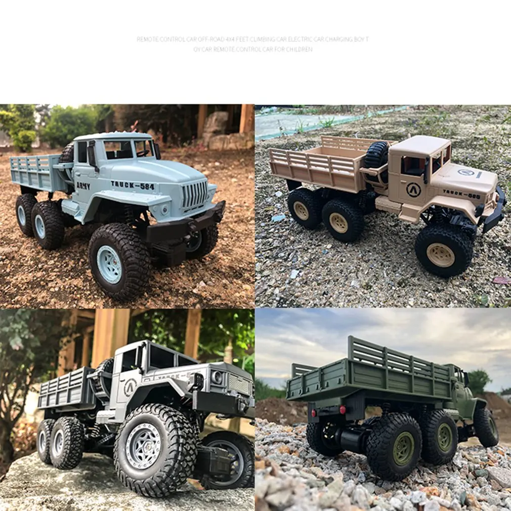 1:16 High Speed RC Car Military Truck 2.4G Six-wheel Remote Control Off-road Climbing Vehicle Model Toy for Kids Birthday Gift 
1:16 High Speed RC Car Military Truck 2.4G Six-wheel Remote Control Off-road Climbing Vehicle Model Toy for Kids Birthday Gift