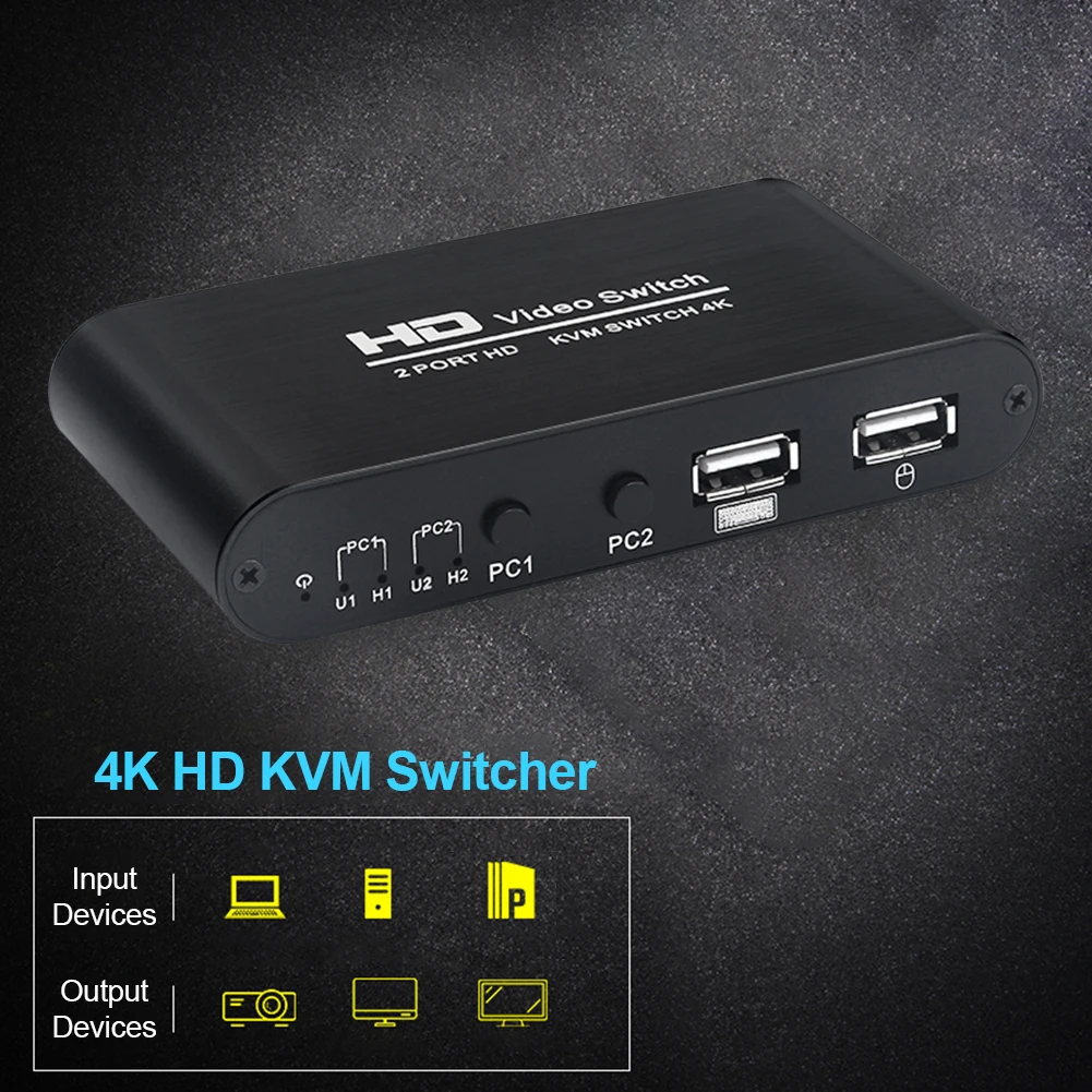 Computers Sharing Keyboard Mouse USB KVM Switch Support HD 4K Share 2 Monitor/Keyboard Mouse Extender Splitter
Computers Sharing Keyboard Mouse USB KVM Switch Support HD 4K Share 2 Monitor/Keyboard Mouse Extender Splitter