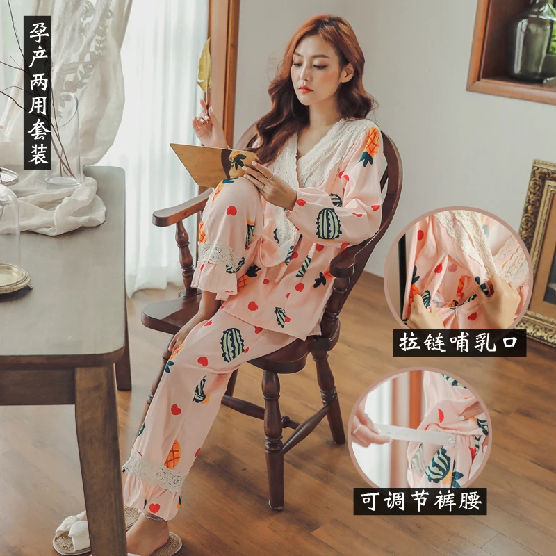 Women Pajamas Set 2020 Spring Autumn New Maternity Pijamas Suit Cotton Breastfeeding Pajamas Prenatal +Postnatal Sleepwear
Women Pajamas Set 2020 Spring Autumn New Maternity Pijamas Suit Cotton Breastfeeding Pajamas Prenatal +Postnatal Sleepwear