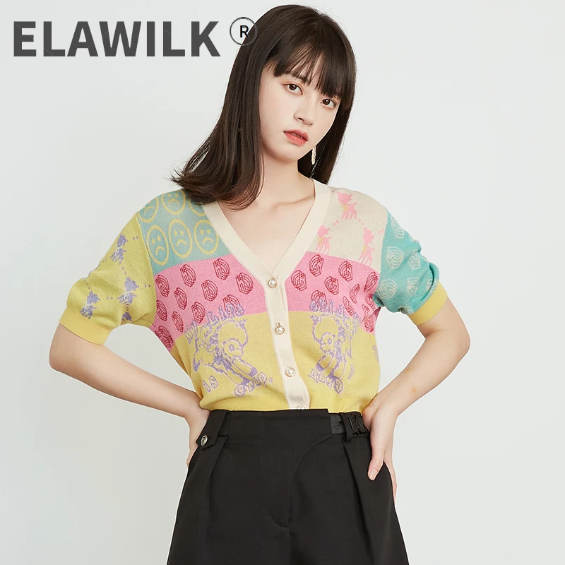 Women Fashion Jacquard Cropped Knit Cardigan Sweater Vintage V Neck Short Sleeve Female Outerwear Chic Tops
Women Fashion Jacquard Cropped Knit Cardigan Sweater Vintage V Neck Short Sleeve Female Outerwear Chic Tops