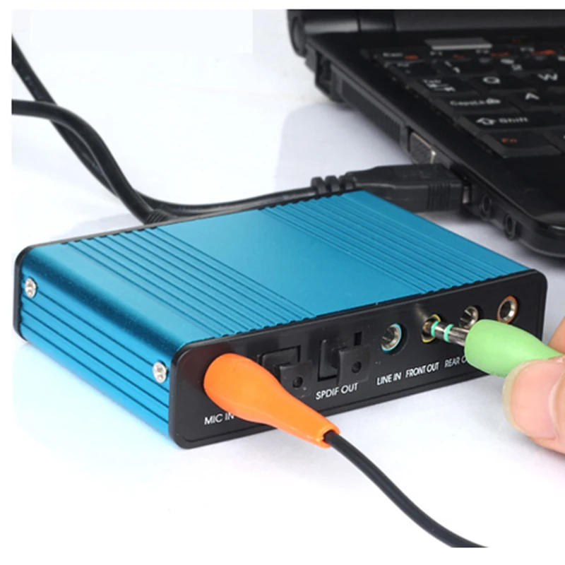 Звуковая карта с интерфейсом USB 6-канальный 5 1/7 1 объемный внешний оптический