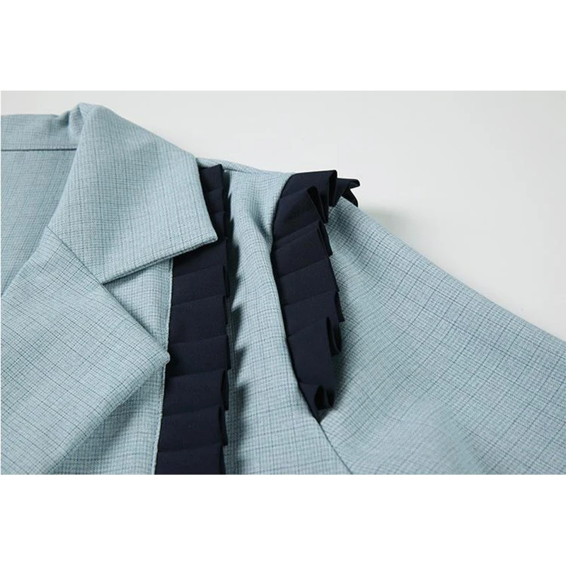 New Design Casual Loose Women 2 Piece Set 2021 Summer England Short Sleeve Blazer Top Splicing Tree Fungus Edge+5 Point Pants
New Design Casual Loose Women 2 Piece Set 2021 Summer England Short Sleeve Blazer Top Splicing Tree Fungus Edge+5 Point Pants