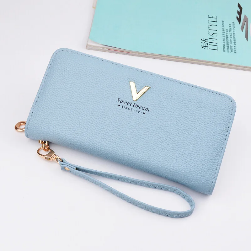 2021 New Wallet Women Long Zipper Card Wallet Korean Fashion Litchi Pattern Large Capacity Mobile Phone Bag 
2021 New Wallet Women Long Zipper Card Wallet Korean Fashion Litchi Pattern Large Capacity Mobile Phone Bag