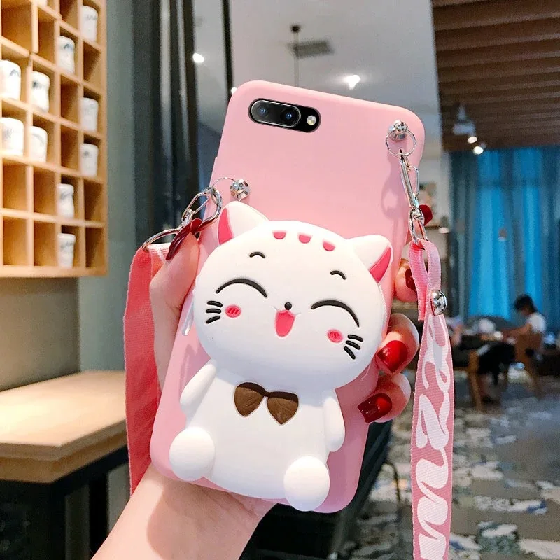 Мягкий мультяшный чехол для Samsung Galaxy A10 E A20 S A30 A40 A50 A70 A90 M11 M21 M31S M30 M51 со шнурком |