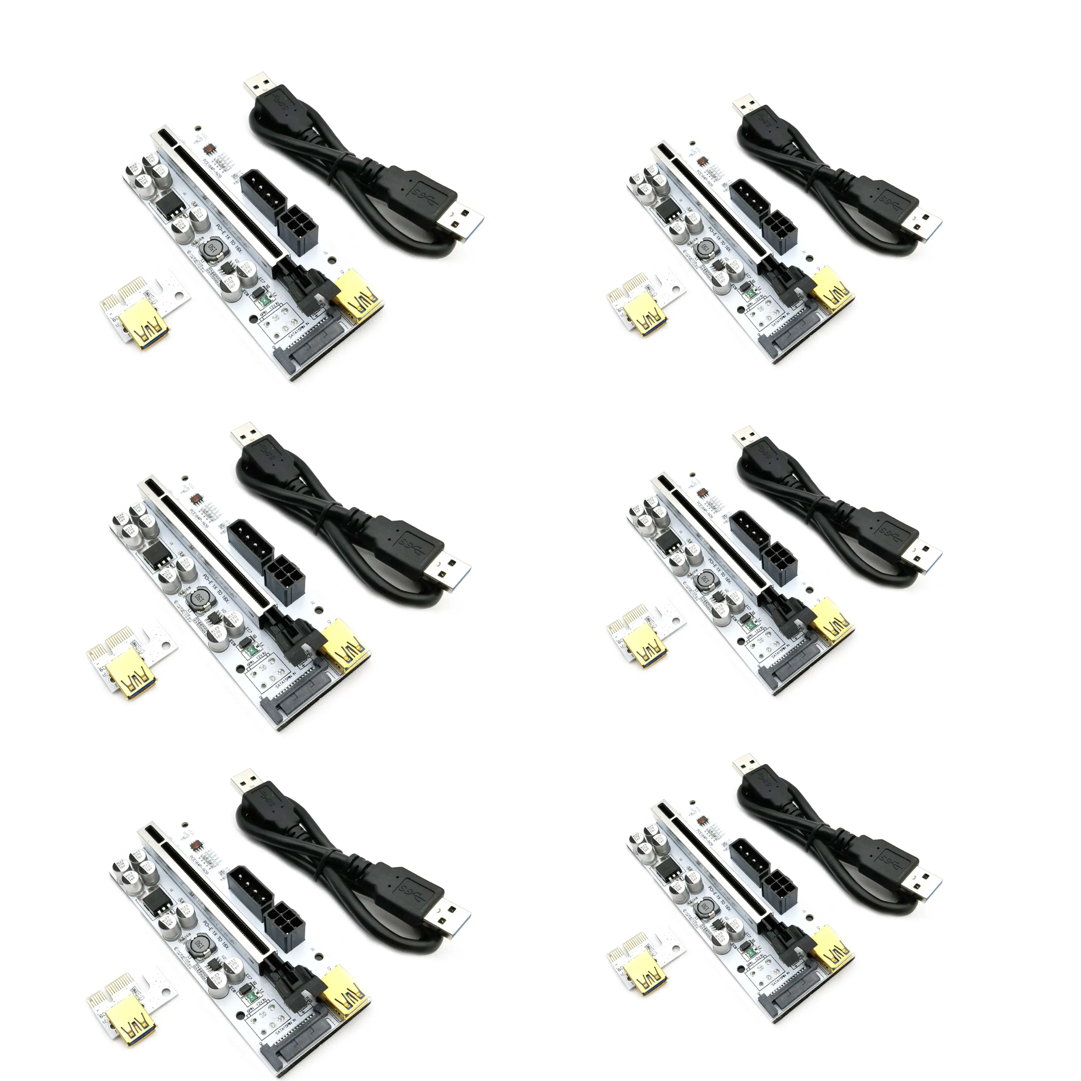 6 шт., Райзер 010, ранзер PCI Express X16, расширитель USB 3,0, кабель PCI-E, переходная карта для видеокарты, графического процессора, майнинга
6 шт., Райзер 010, ранзер PCI Express X16, расширитель USB 3,0, кабель PCI-E, переходная карта для видеокарты, графического процессора, майнинга