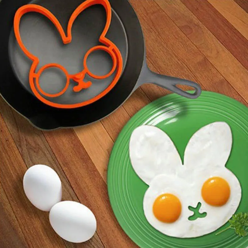 Breakfast Omelette Mold Silicone Egg Pancake Ring Shaper Cooking Tool DIY Kitchen Accessories Gadget Plastic Separator |