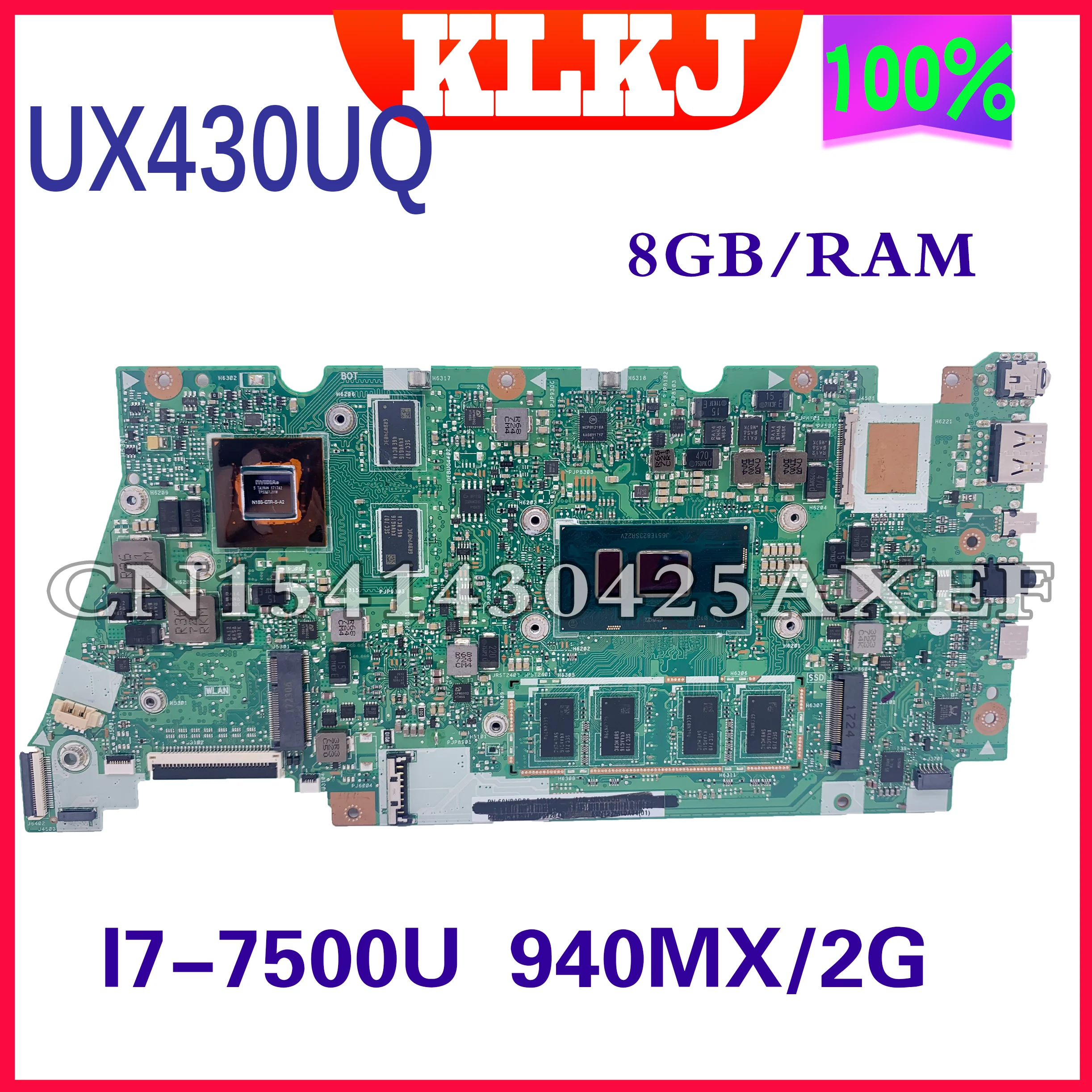 Dinzi UX430UQ Laptop Motherboard For ASUS ZenBook UX430U UX430UN UX430UQ UX430UQK Mainboard8GB-RAM I7-7500U GT940MX 100% Test
Dinzi UX430UQ Laptop Motherboard For ASUS ZenBook UX430U UX430UN UX430UQ UX430UQK Mainboard8GB-RAM I7-7500U GT940MX 100% Test