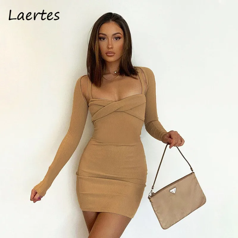 Laertes Autumn Winter Long Sleeve Kint Bodycon Dress For Women Sexy Patchwork Ruched Mini Khaki Party Dress 2 Piece Set Clothing
Laertes Autumn Winter Long Sleeve Kint Bodycon Dress For Women Sexy Patchwork Ruched Mini Khaki Party Dress 2 Piece Set Clothing