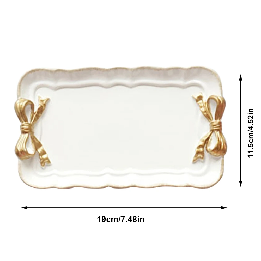Resin Nordic Ornament Bow Cake Plate Jewelry Cosmetics Tray Candy Plate Dessert Plate Small Storage Tray
Resin Nordic Ornament Bow Cake Plate Jewelry Cosmetics Tray Candy Plate Dessert Plate Small Storage Tray