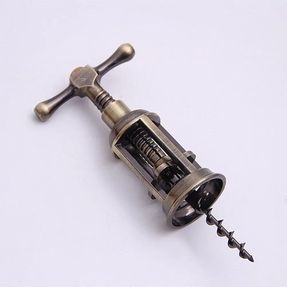Durable Zinc Alloy Wine Bottle Opener Handle Pressure Vintage Retro Red Grape Wine Corkscrew Home Party Tools Accessories
Durable Zinc Alloy Wine Bottle Opener Handle Pressure Vintage Retro Red Grape Wine Corkscrew Home Party Tools Accessories